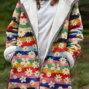 Mia – Blomstret lässige Jacke mit Hut