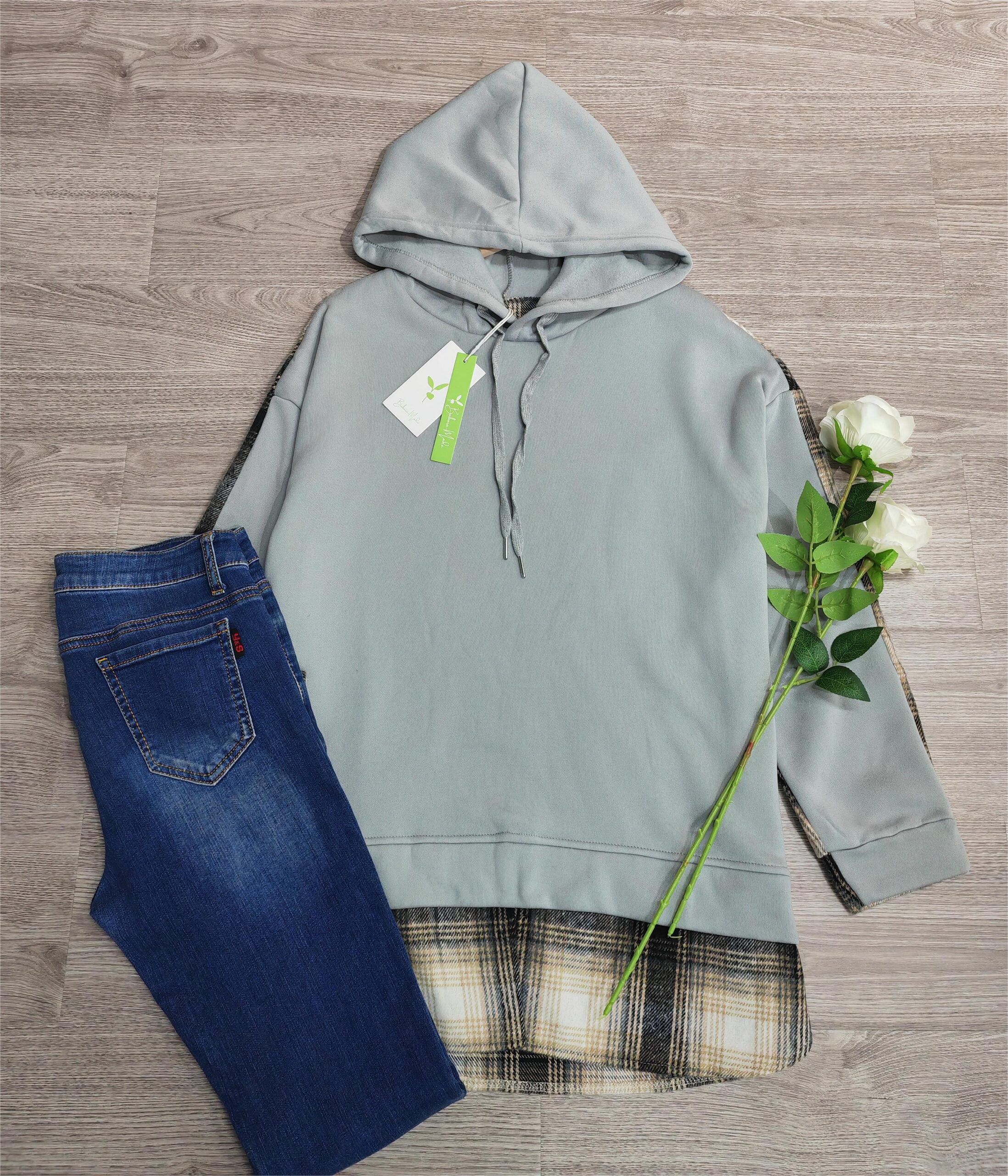 April - Behagelig langærmet Patchwork-Sweatshirt - Image 16