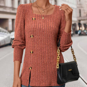 Muriel - Ribstrikket-Oberteil