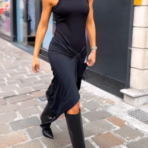 Anastacia - Lässiges Kleid mit Rundhalsausschnitt