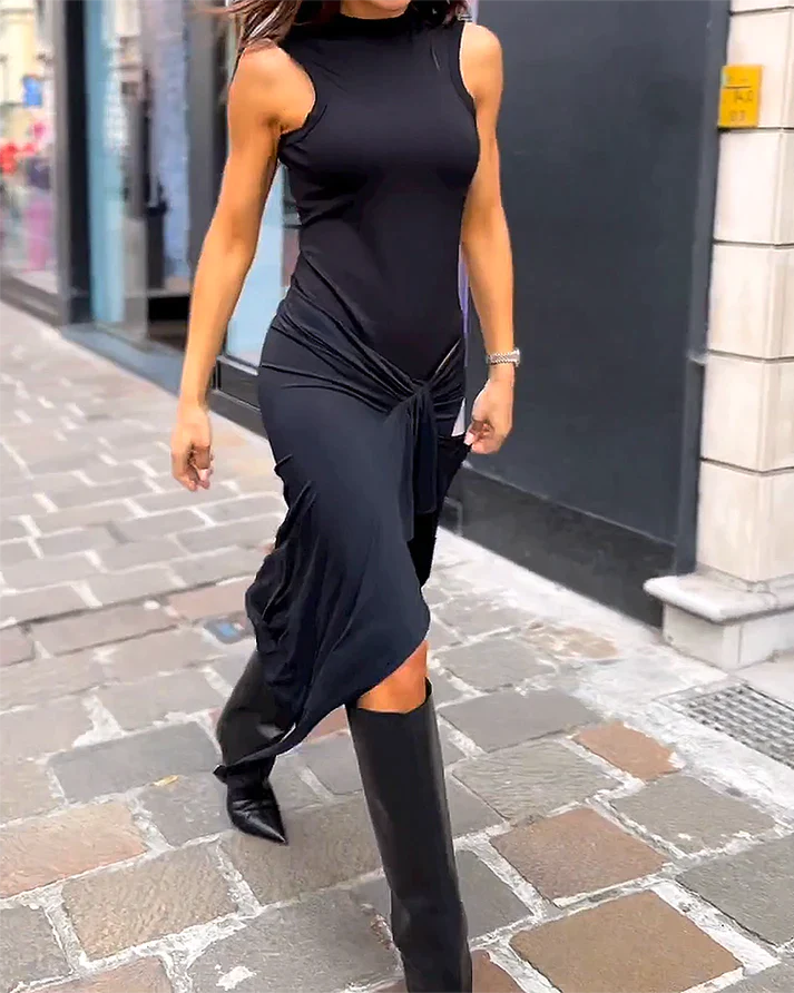 Anastacia - Lässiges Kleid mit Rundhalsausschnitt