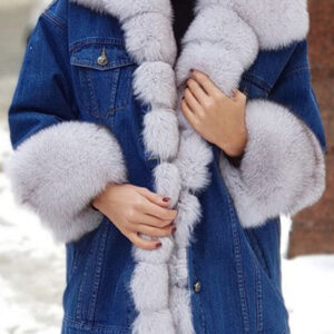 Eudora – Denim-Jacke und imitierte Pelze