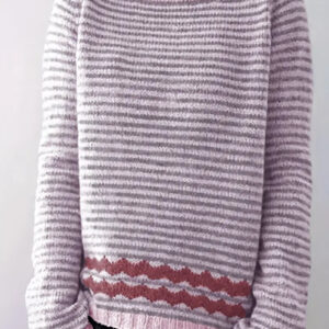 Kamel - Stribet Pullover