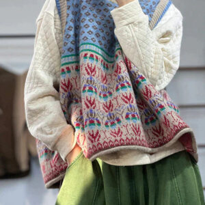 Josephine - Übergroße Ultrikkeweste mit Aufdruck