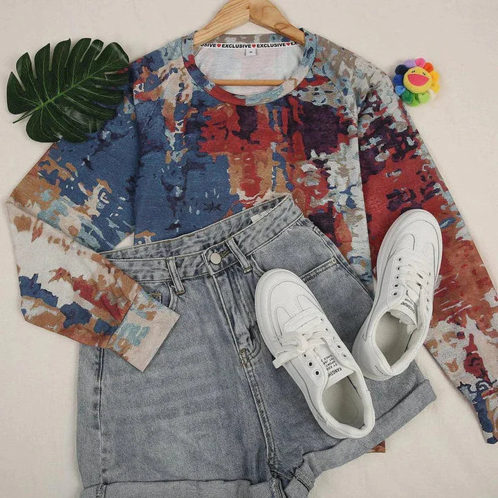 Frieda – Pullover mit abstraktem Druck - Image 3