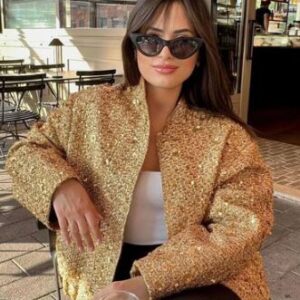 Delia – Vinterfrakke mit Pailletten