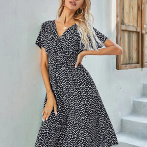 HAZEL - A-formige kortærmet kjole