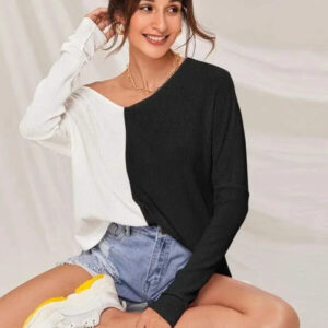 Callie – Pullover in Kontrastfarbe