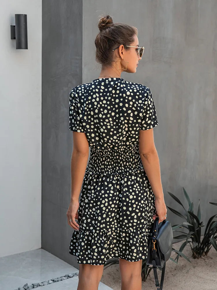 VIOLETTA - Minikjole mit Flæser - Image 4