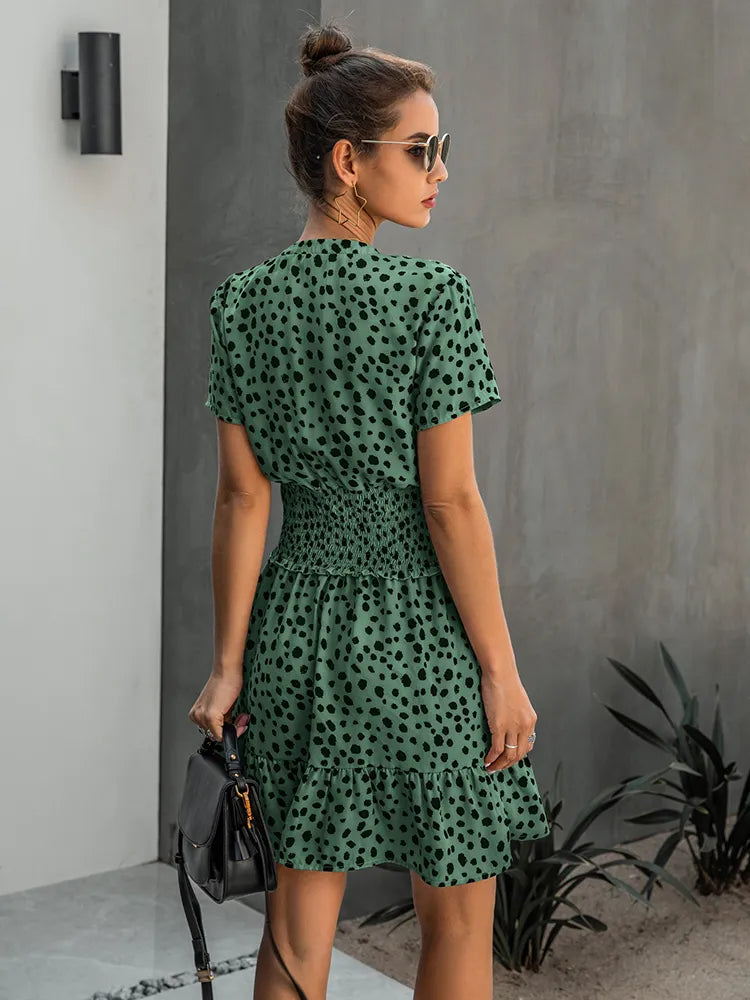 VIOLETTA - Minikjole mit Flæser - Image 5