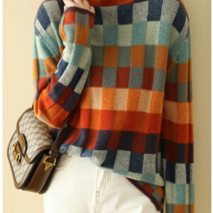 Colette – Rullekravespullover mit elegantem Druck