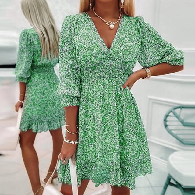 LOTTA - Blomstret Minikleid