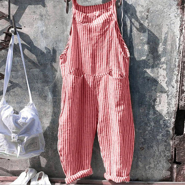 HARPER – Stribet Baggy-Jumpsuit im Vintage-Look - Image 2