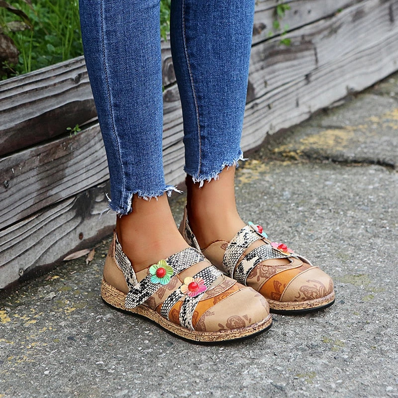 CHLOE – Flade Vintage Boheme-Sko und Laeder