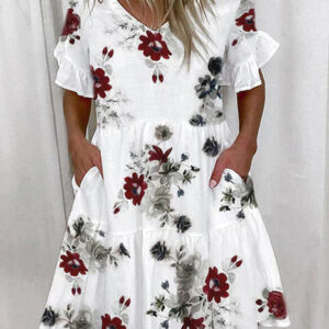 GRETA - Kjole mit Flæsekant