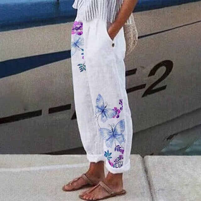 LARA – Bükser mit Blumendruck - Image 7