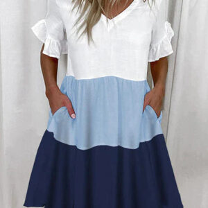 FREJA - Stribet midikjole