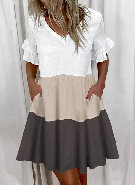 FREJA - Stribet midikjole - Image 3