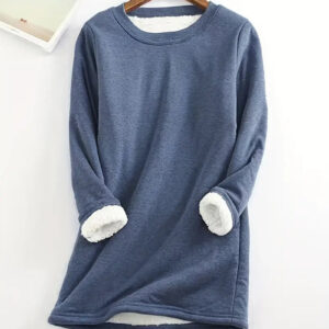 Kaylee - Fleece-Sweatshirt mit Rundhalsausschnitt