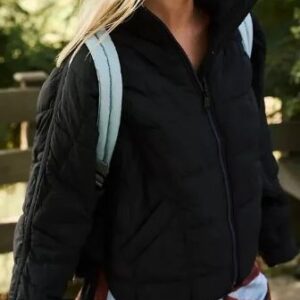 Marigold - Quiltet-Jacke mit aufgedruckter Farbe