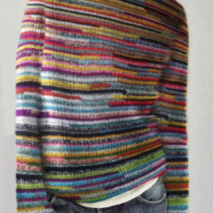 Selena – Einzigartiger, gestreifter Pullover mit langen Ärmeln