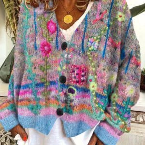 Ann – Retro-Strickjacke für Kinder