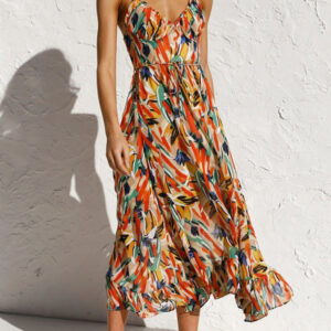 CICIE - Flerfarvet midikjole
