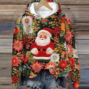 Vida - Vintage Weihnachtsmann-Hütte mit Aufdruck