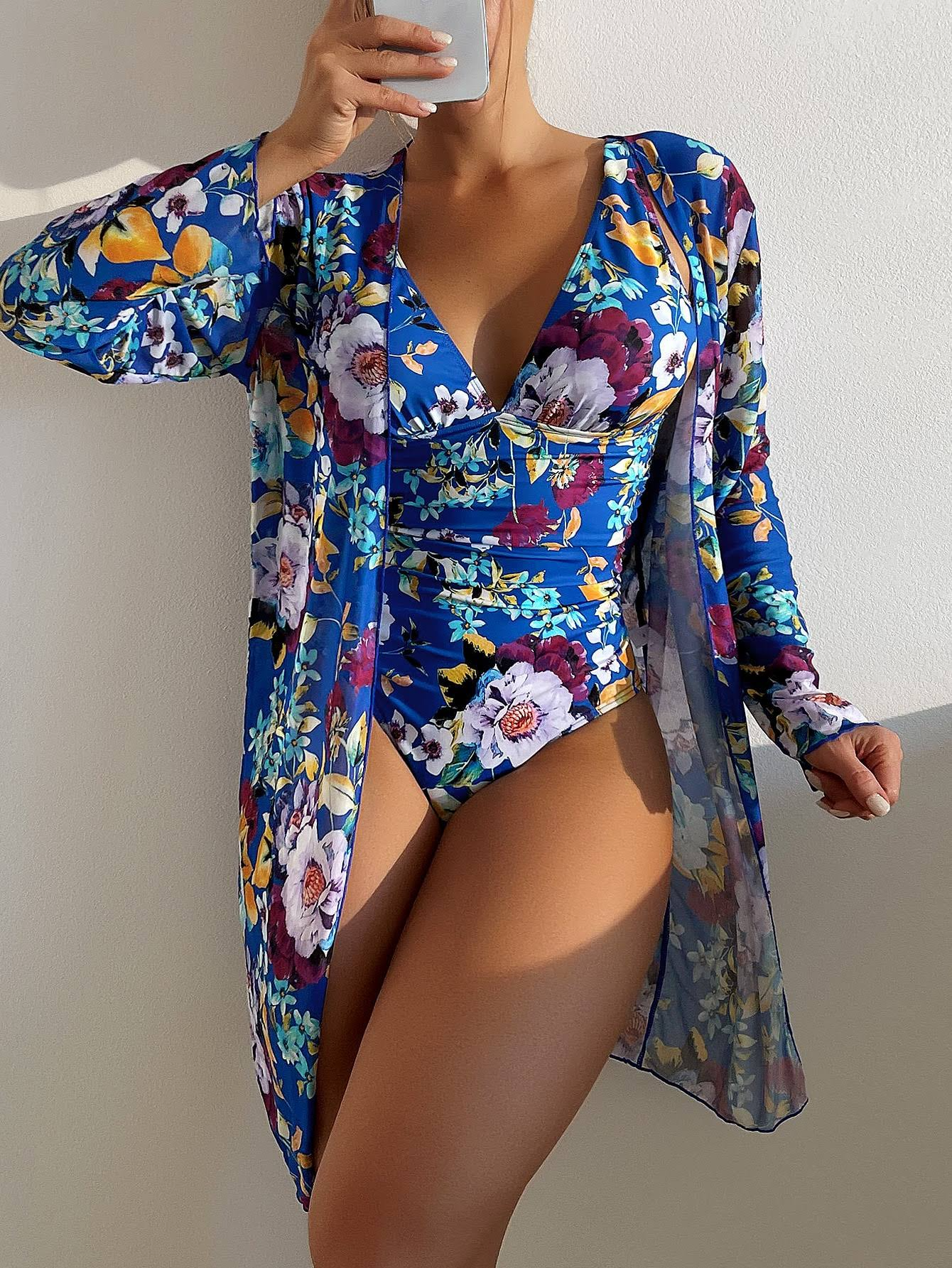 JINA - Blauer 3-Delt-Sommerbikini