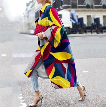 Adha – Trykt frakke med long ærmer - Image 3