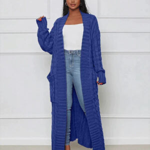 Theodora – Langer Cardigan mit V-Ausschnitt